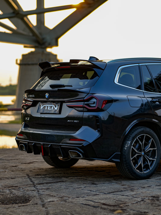 BMW X3 s/x Drive30 G01 LCI & IX3 BEV G08 LCI 2022-ON with Aftermarket Parts - Rear Diffuser & Corner Splitter PP / ABS from VTEN