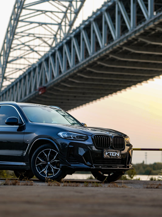 BMW X3 M40 s/x Drive30 G01 LCI & X4 M40 xDrive30 G02 LCI & IX3 BEV G08 LCI 2022-ON with Aftermarket Parts - Front Canards ABS from VTEN