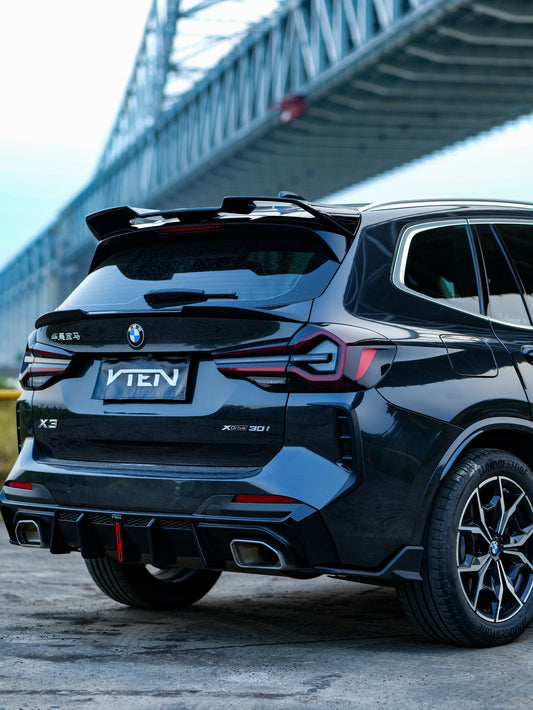 BMW X3 s/x Drive30 G01 LCI & IX3 BEV G08 LCI 2022-ON with Aftermarket Parts - Rear Diffuser & Corner Splitter PP / ABS from VTEN