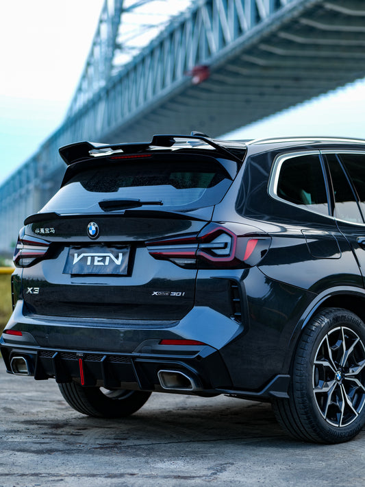 BMW X3 s/x Drive30 G01 LCI & IX3 BEV G08 LCI 2022-ON with Aftermarket Parts - Rear Roof Spoiler ABS from VTEN