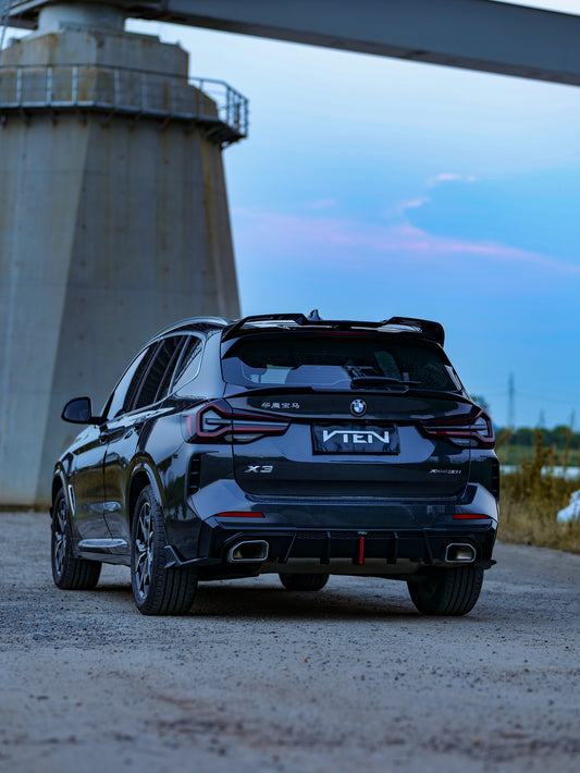 BMW X3 s/x Drive30 G01 LCI & IX3 BEV G08 LCI 2022-ON with Aftermarket Parts - Rear Diffuser & Corner Splitter PP / ABS from VTEN
