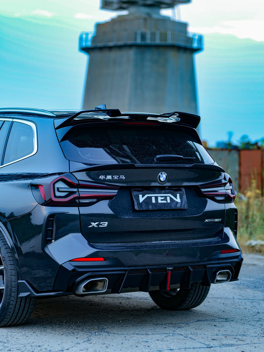 BMW X3 s/x Drive30 G01 LCI & IX3 BEV G08 LCI 2022-ON with Aftermarket Parts - Rear Lip Spoiler ABS from VTEN