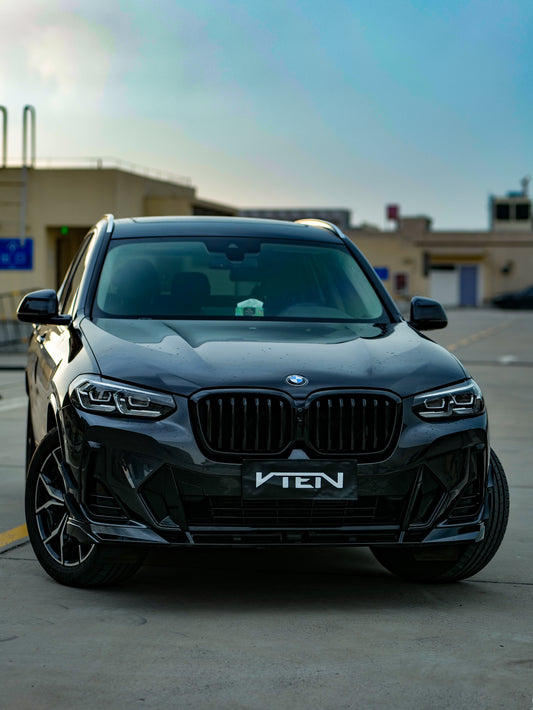 BMW X3 M40 s/x Drive30 G01 LCI & X4 M40 xDrive30 G02 LCI & IX3 BEV G08 LCI 2022-ON with Aftermarket Parts - Front Canards ABS from VTEN