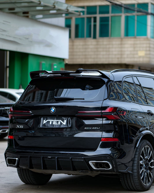 Upgrade Your BMW X5 G05 M50i X/S Drive 40i (with M-Package) (Fits Both Pre-LCI & LCI)2019-ON with VTEN's Aftermarket Parts - Rear Diffuser & Canards PP. A complete transformation of style and performance.