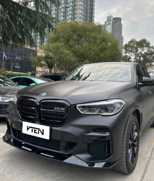 BMW X6 M60I xDrive40i (with M-Package) G06 Pre-LCI 2020 2021 2022 2023 with Aftermarket Parts - Front Lip ABS from VTEN