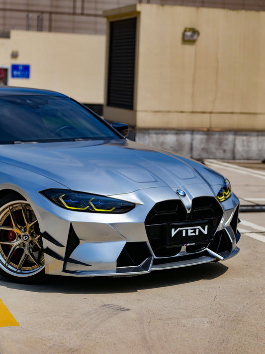 BMW M3 G80 G81 & M4 G82 G83 2021-ON with Aftermarket Parts - Front Canards Pre-preg Carbon Fiber from VTEN