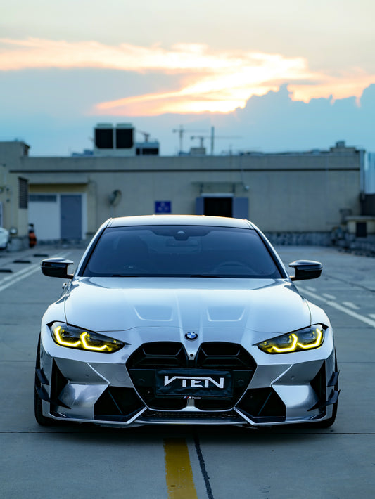BMW M3 G80 G81 & M4 G82 G83 2021-ON with Aftermarket Parts - Front Bumper Pre-preg Carbon Fiber from VTEN