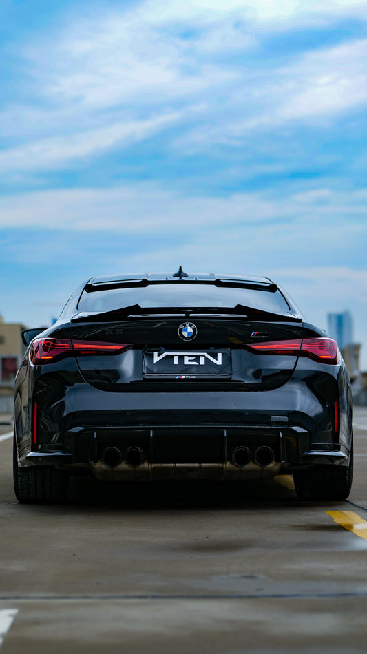 BMW 4 series 430i M440i G22 2020-ON & M4 / M4C / M4CS G82 2021-ON with Aftermarket Parts - Rear Roof Spoiler ABS from VTEN