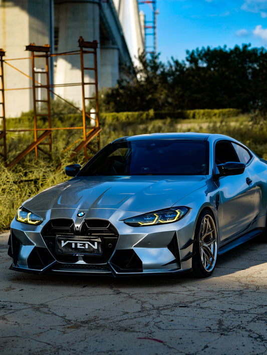 BMW M3 G80 G81 & M4 G82 G83 2021-ON with Aftermarket Parts - Front Canards Pre-preg Carbon Fiber from VTEN