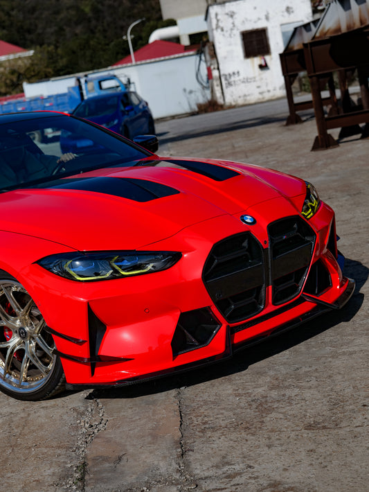 BMW M3 G80 G81 & M4 G82 G83 2021-ON with Aftermarket Parts - Front Canards Pre-preg Carbon Fiber from VTEN
