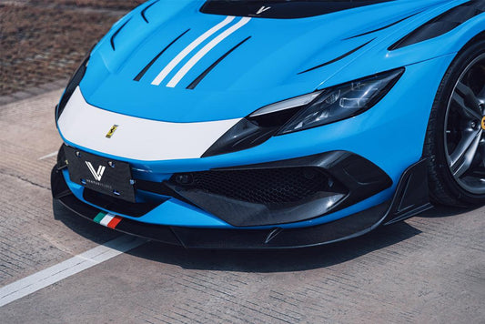 Ferrari 296 GTB GTS with Aftermarket Parts - Front Intake Vents Cover FRP / Carbon Fiber from Ventus Veloce