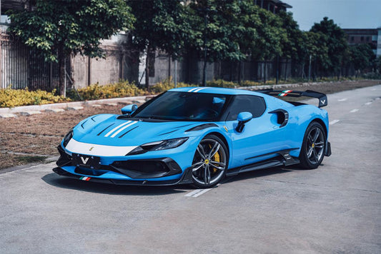 Ferrari 296 GTB GTS with Aftermarket Parts - Full Body Kit Package FRP / Carbon Fiber from Ventus Veloce