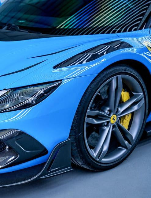 Ferrari 296 GTB GTS with Aftermarket Parts - Front Fenders FRP / Carbon Fiber from Ventus Veloce
