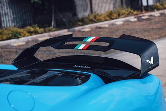 Ferrari 296 GTB with Aftermarket Parts - Rear Engine Cover FRP / Double-sided Carbon Fiber from Ventus Veloce