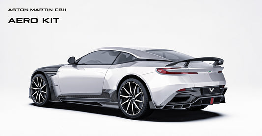 Aston Martin DB11 V8 V12 2017 2018 2019 2020 2021 2022 2023 with Aftermarket Parts - Rocker Panels & Side Skirts Extensions Side Skirt Set Carbon Fiber from Ventus Veloce