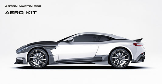 Aston Martin DB11 V8 V12 2017 2018 2019 2020 2021 2022 2023 with Aftermarket Parts - Front Canards Carbon Fiber from Ventus Veloce