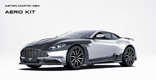 Aston Martin DB11 V8 V12 2017 2018 2019 2020 2021 2022 2023 with Aftermarket Parts - Rocker Panels & Side Skirts Extensions Side Skirt Set Carbon Fiber from Ventus Veloce