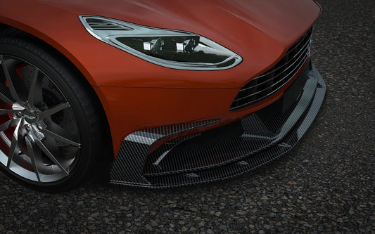 Aston Martin DB11 V8 V12 2017 2018 2019 2020 2021 2022 2023 with Aftermarket Parts - Front Canards Carbon Fiber from Ventus Veloce