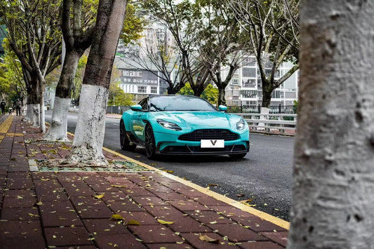 Aston Martin DB11 V8 V12 2017 2018 2019 2020 2021 2022 2023 with Aftermarket Parts - Lower & Upper Lip Carbon Fiber from Ventus Veloce
