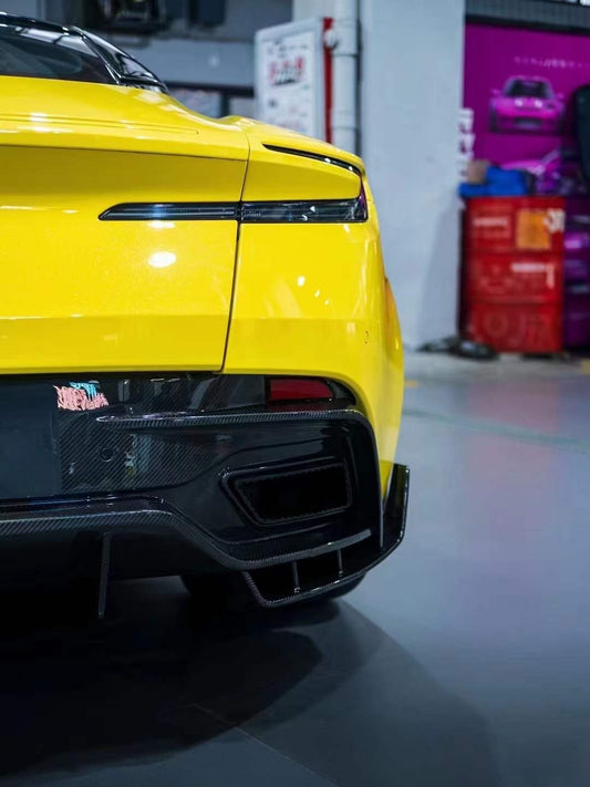 Aston Martin DB11 V8 V12 2017 2018 2019 2020 2021 2022 2023 with Aftermarket Parts - Rear Diffuser & Canards Carbon Fiber from Ventus Veloce