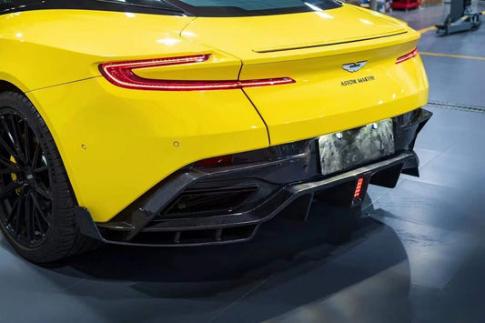 Aston Martin DB11 V8 V12 2017 2018 2019 2020 2021 2022 2023 with Aftermarket Parts - Rear Diffuser & Canards Carbon Fiber from Ventus Veloce