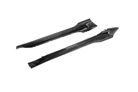 Aston Martin DB11 V8 V12 2017 2018 2019 2020 2021 2022 2023 with Aftermarket Parts - Rocker Panels & Side Skirts Extensions Side Skirt Set Carbon Fiber from Ventus Veloce