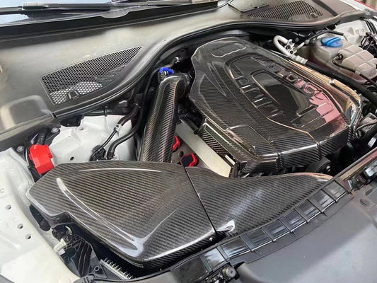 Audi A6 A7 C7.5 2016-2018 (EA837) with Aftermarket Parts - Air Intake Systems Pre-preg Carbon Fiber from Ventus Veloce