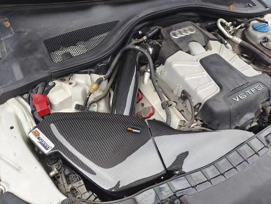 Audi A6 A7 C7.5 2016-2018 (EA837) with Aftermarket Parts - Air Intake Systems Pre-preg Carbon Fiber from Ventus Veloce