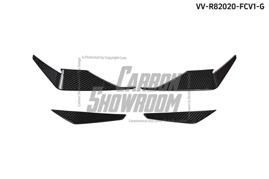 Audi R8 Gen 2 2020 2021 2022 2023 with Aftermarket Parts - Front Canards Carbon Fiber from Ventus Veloce
