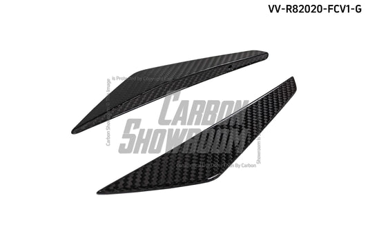 Audi R8 Gen 2 2020 2021 2022 2023 with Aftermarket Parts - Front Canards Carbon Fiber from Ventus Veloce
