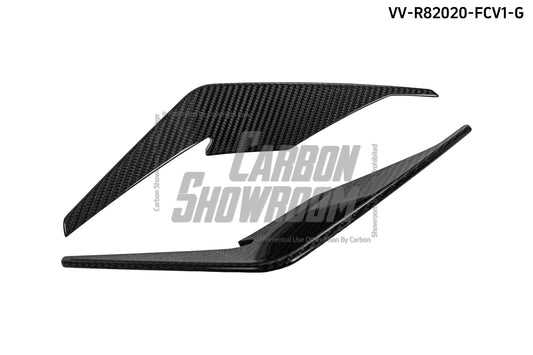 Audi R8 Gen 2 2020 2021 2022 2023 with Aftermarket Parts - Front Canards Carbon Fiber from Ventus Veloce