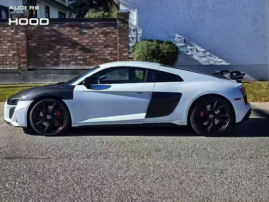 Audi R8 Gen 2 2017 2018 2019 2020 2021 2022 2023 with Aftermarket Parts - Vented Hood Bonnet Carbon Fiber from Ventus Veloce