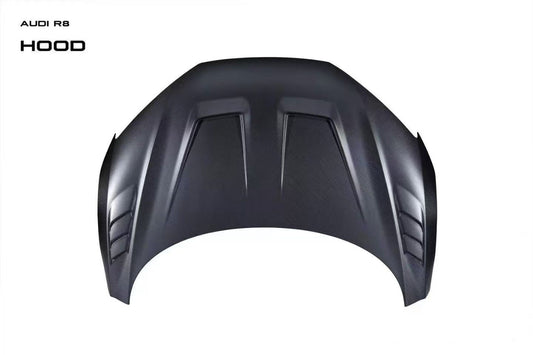 Audi R8 Gen 2 2017 2018 2019 2020 2021 2022 2023 with Aftermarket Parts - Vented Hood Bonnet Carbon Fiber from Ventus Veloce