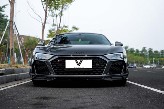 Audi R8 Gen 2 2020 2021 2022 2023 with Aftermarket Parts - Front Canards Carbon Fiber from Ventus Veloce