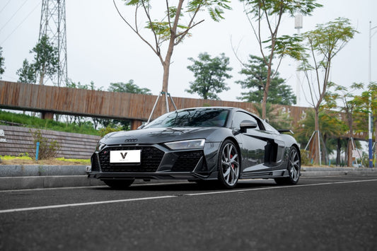 Audi R8 Gen 2 2020 2021 2022 2023 with Aftermarket Parts - Side Skirts Carbon Fiber from Ventus Veloce