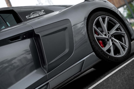Audi R8 Gen 2 2020 2021 2022 2023 with Aftermarket Parts - Side Skirts Carbon Fiber from Ventus Veloce
