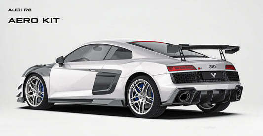 Audi R8 Gen 2 2020 2021 2022 2023 with Aftermarket Parts - Side Blades Carbon Fiber from Ventus Veloce