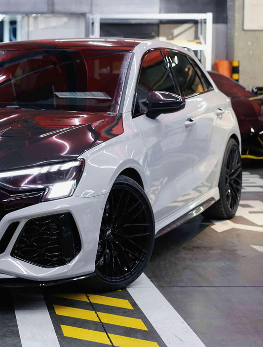 Audi RS3 8Y 2022-ON with Aftermarket Parts - V1 Style Side Skirts Carbon Fiber from Ventus Veloce