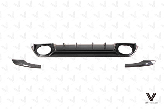 Audi RS3 8Y 2022-ON with Aftermarket Parts - Rear Diffuser & Canards Carbon Fiber from Ventus Veloce