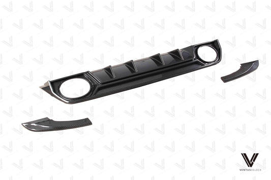 Audi RS3 8Y 2022-ON with Aftermarket Parts - Rear Diffuser & Canards Carbon Fiber from Ventus Veloce