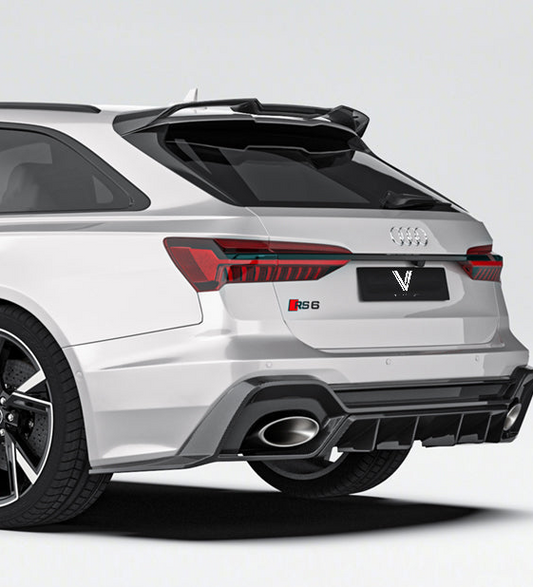 Audi RS6 C8 2020-ON with Aftermarket Parts - Rear Roof Spoiler Carbon Fiber from Ventus Veloce