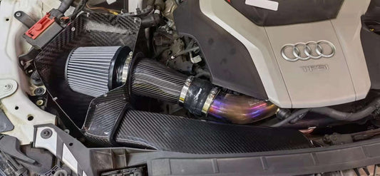 Audi S4 S5 RS4 RS5 B9 B9.5 2018-ON with Aftermarket Parts - Air Intake Systems Pre-preg Carbon Fiber from Ventus Veloce