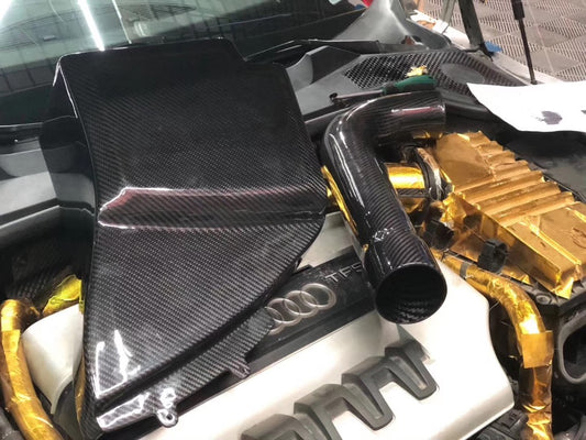 Audi TT TTS MK2 2007 2008 2009 2010 2011 2012 2013 2014 2015 (EA113) with Aftermarket Parts - Air Intake Systems Pre-preg Carbon Fiber from Ventus Veloce