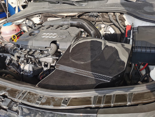 Audi TT TTS MK2 2007 2008 2009 2010 2011 2012 2013 2014 2015 (EA888) with Aftermarket Parts - Air Intake Systems Pre-preg Carbon Fiber from Ventus Veloce