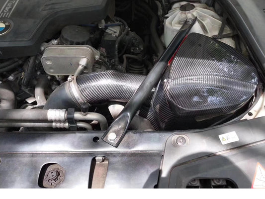 BMW 528I F10 2011-2016 with Aftermarket Parts - Air Intake Systems Pre-preg Carbon Fiber from Ventus Veloce