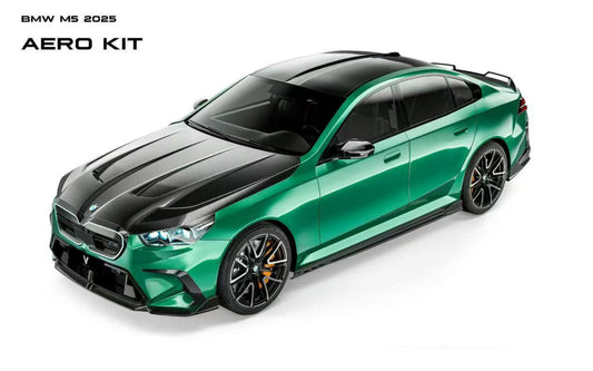 BMW M5 M5C G90 G99 2025-ON with Aftermarket Parts - Front Canards Dry Pre-preg Carbon Fiber from Ventus Veloce