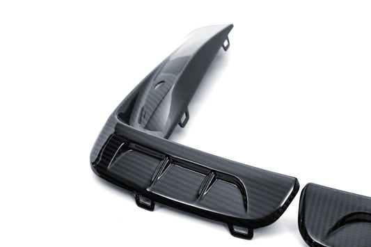 BMW M8 M8C F91 F92 F93 2019-ON with Aftermarket Parts - PT Front Bumper Upper Valences Pre-preg Carbon Fiber from Ventus Veloce