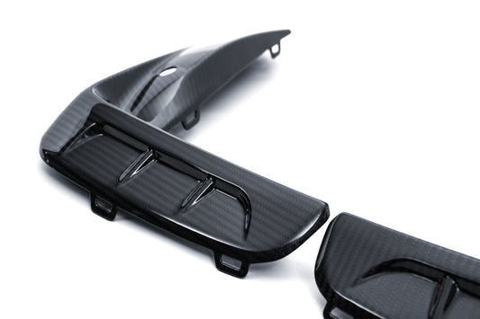 BMW M8 M8C F91 F92 F93 2019-ON with Aftermarket Parts - PT Front Bumper Upper Valences Pre-preg Carbon Fiber from Ventus Veloce