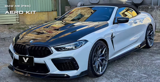 BMW M8 M8C F91 F92 F93 2019-ON with Aftermarket Parts - PT Front Fenders Trim Pre-preg Carbon Fiber from Ventus Veloce