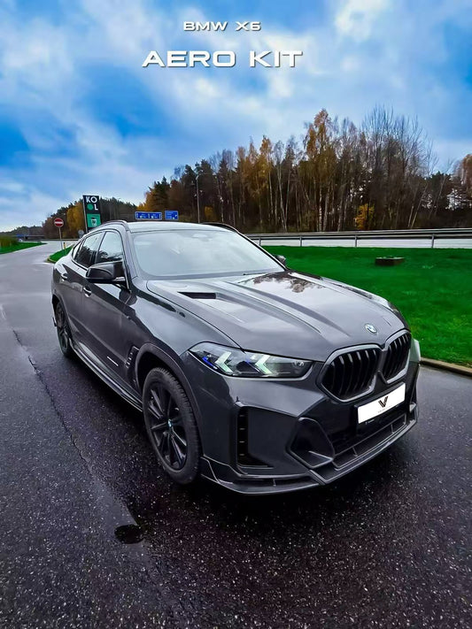 BMW X6 M60I xDrive40i G06 LCI 2024-ON with Aftermarket Parts - PT Front Bumper Upper Valences Pre-preg Carbon Fiber from Ventus Veloce